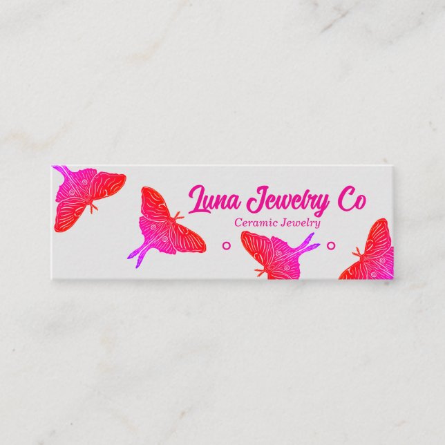 Tarjeta de presentación de joyería mística de luna (Anverso)