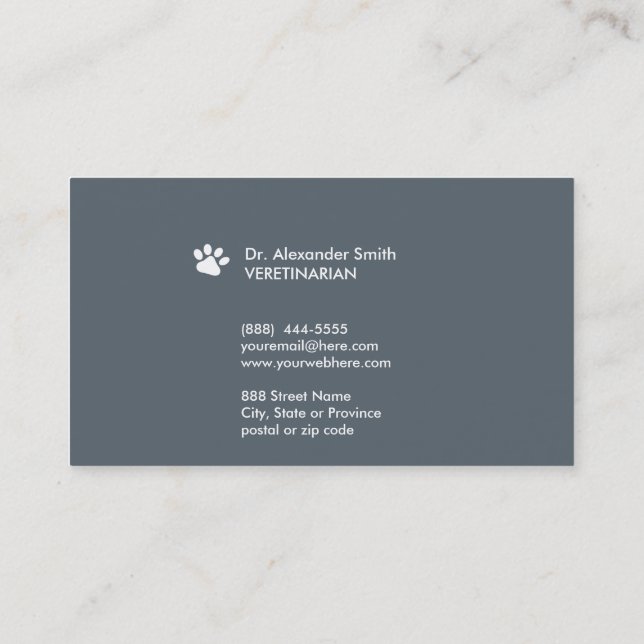 Tarjeta de presentación de juguetes para perros ve (Reverso)