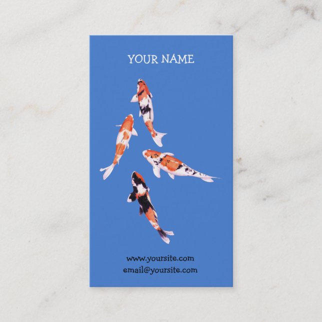 Tarjeta de presentación de Koi flotante (Anverso)