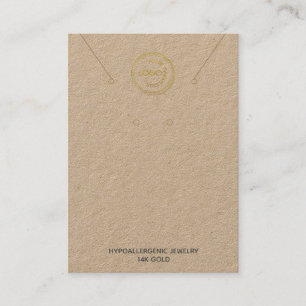 Tarjeta de presentación de Kraft para el logotipo