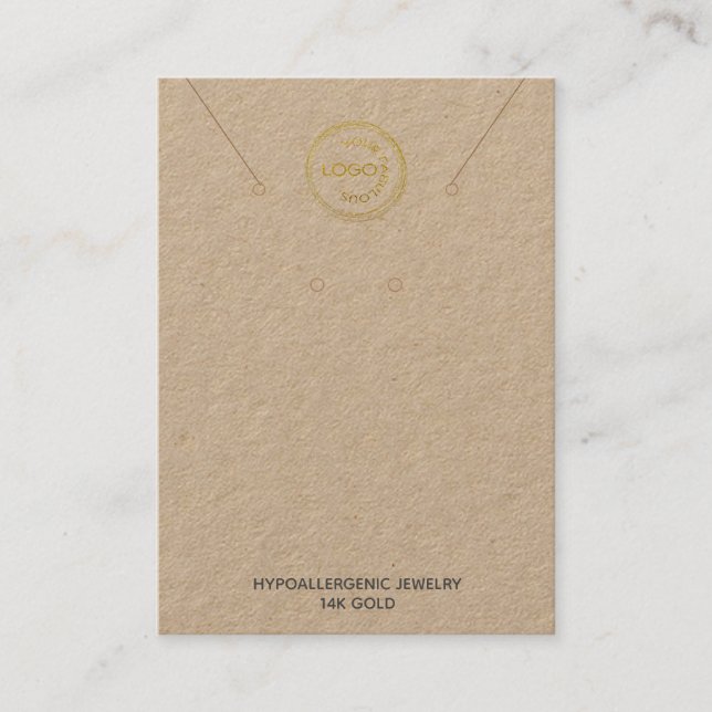 Tarjeta de presentación de Kraft para el logotipo  (Anverso)