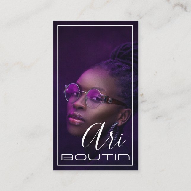 Tarjeta de presentación de la actriz modelo (Anverso)