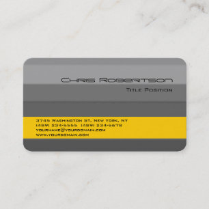 Tarjeta de presentación de la banda amarilla gris 