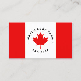 Tarjeta de presentación de la bandera de la hoja d