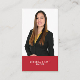 Tarjeta de presentación de la barra roja inmobilia