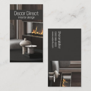 Tarjeta de presentación de la chimenea del diseñad