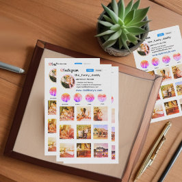 Tarjeta de presentación de la cuadrícula de fotos 