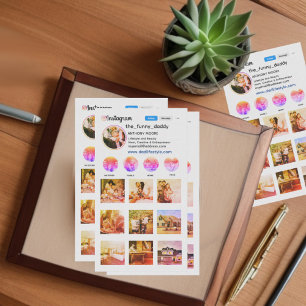 Tarjeta de presentación de la cuadrícula de fotos 