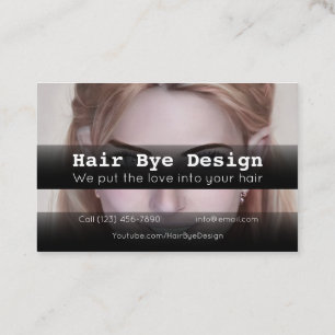 Tarjeta de presentación de la empresa Hair Beauty 