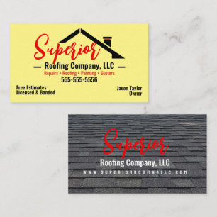 Tarjeta de presentación de la empresa Roofing