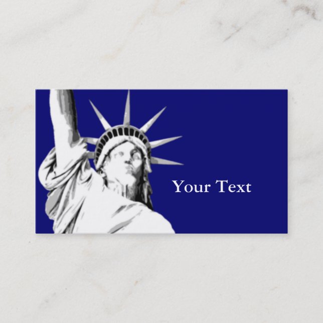 Tarjeta de presentación de la Estatua Americana de (Anverso)