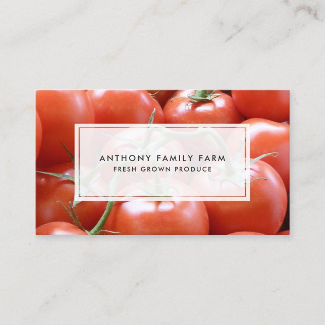 Tarjeta de presentación de la familia de tomates r (Anverso)