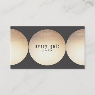 Tarjeta de presentación de la Faux Gold Leaf Circl