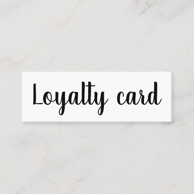 Tarjeta de presentación de la fidelidad de moda en (Anverso)