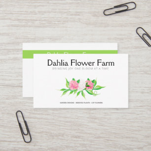 Tarjeta de presentación de la granja de flores de