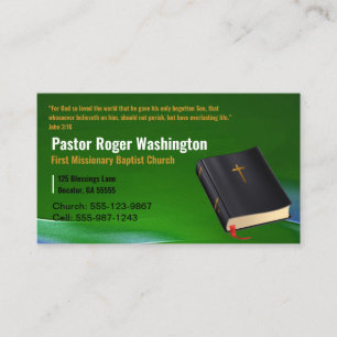 Tarjeta de presentación de la Iglesia de la Biblia