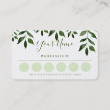 Tarjeta de presentación de la lealtad