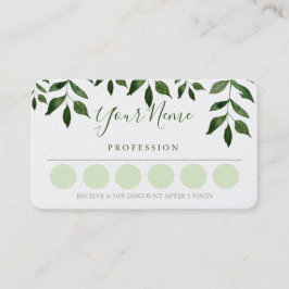 Tarjeta de presentación de la lealtad