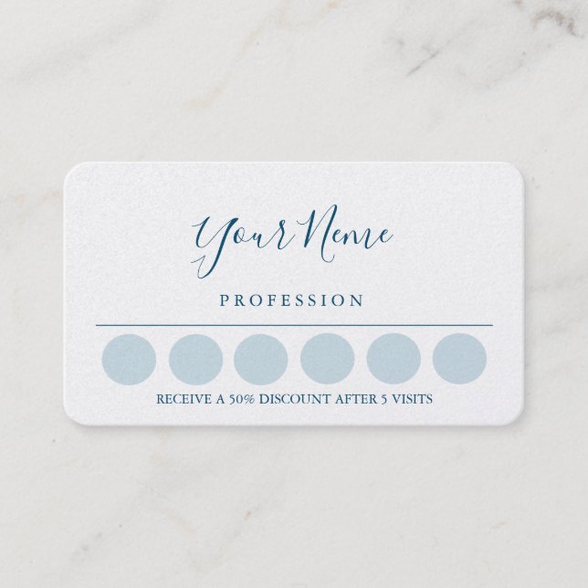 Tarjeta de presentación de la lealtad (Anverso)