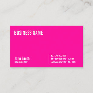 Tarjeta de presentación de la librera rosa Neon mo