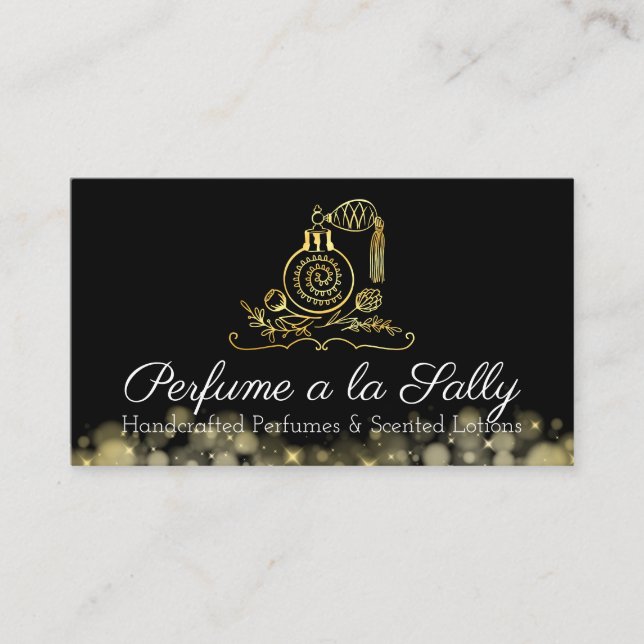 Tarjeta de presentación de la loción del perfume d (Anverso)