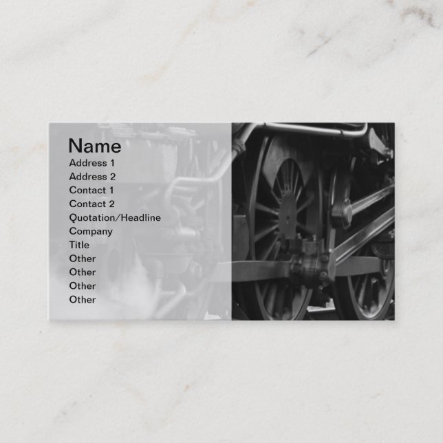 Tarjeta de presentación de la Locomotora del Tren  (Anverso)