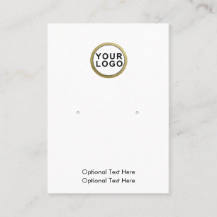 Tarjeta de presentación de la pantalla de joyería 