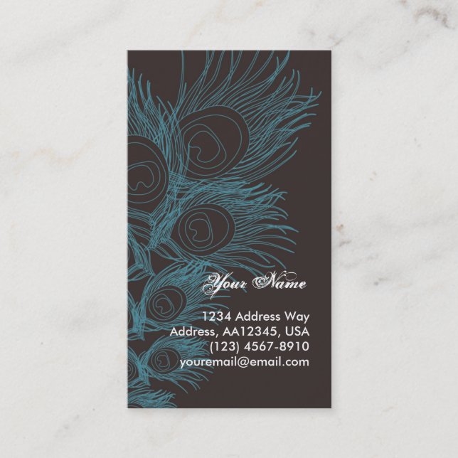 Tarjeta de presentación de la pluma (Anverso)