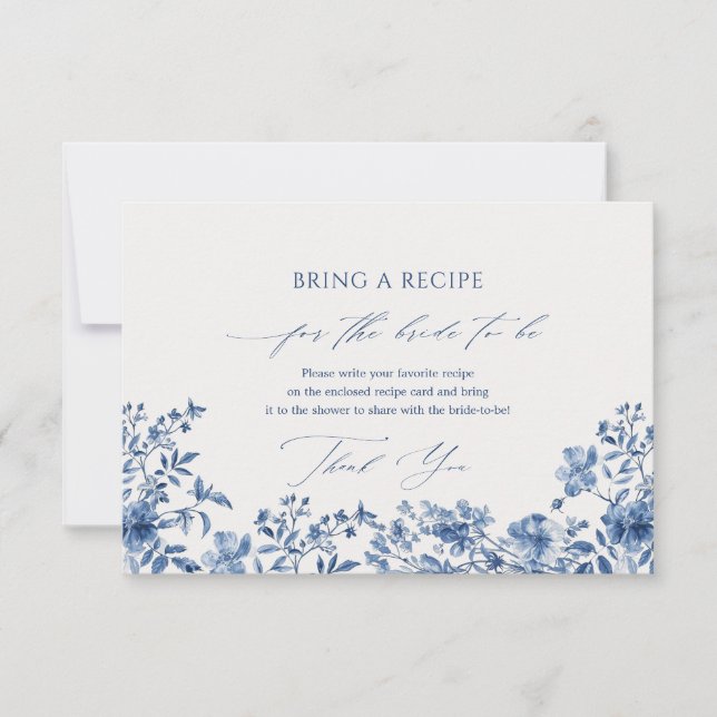 Tarjeta de presentación de la receta azul de Chino (Anverso)