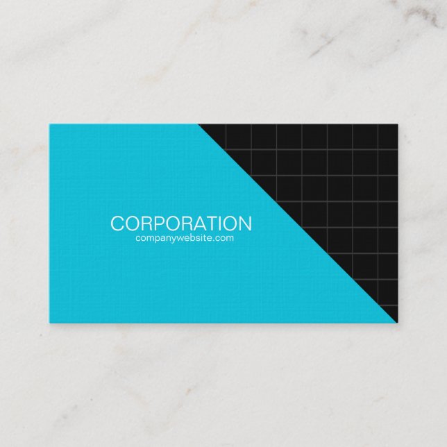 Tarjeta de presentación de la red turquesa y negra (Anverso)