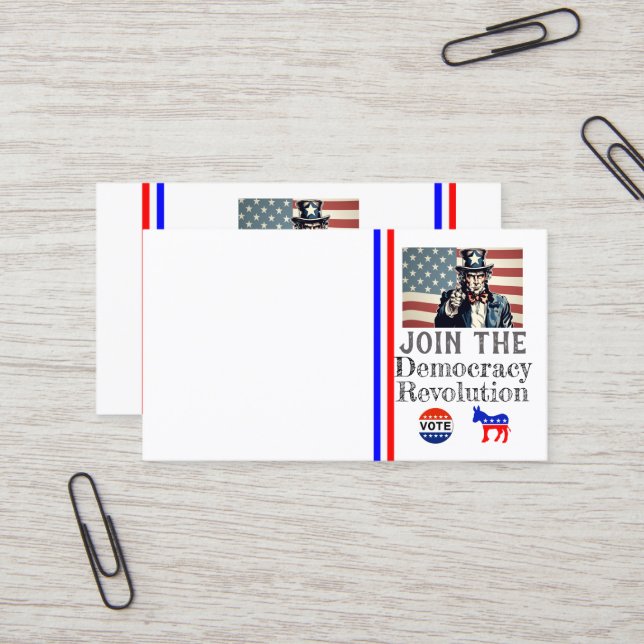 Tarjeta de presentación de la Revolución Democráti (Anverso/Reverso In Situ)