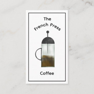Tarjeta de presentación de la tienda de café de pr