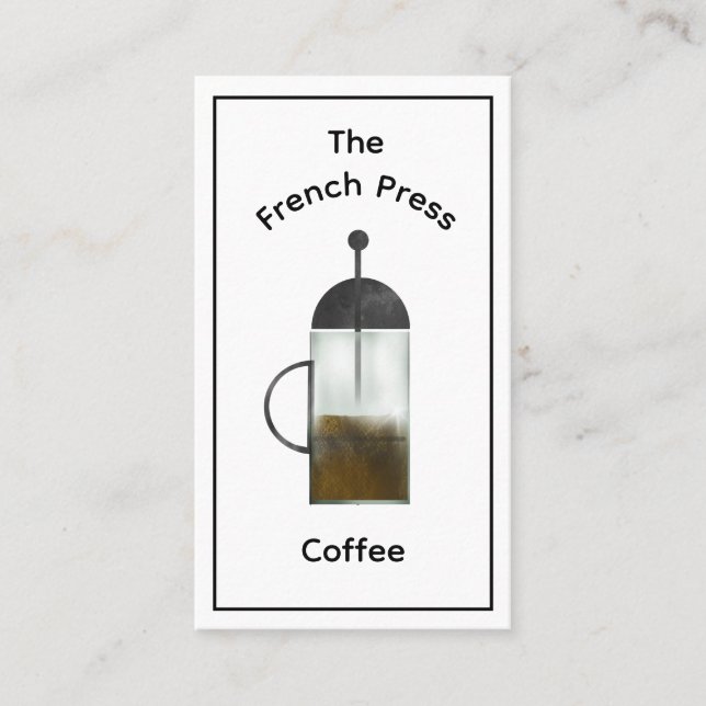 Tarjeta de presentación de la tienda de café de pr (Anverso)