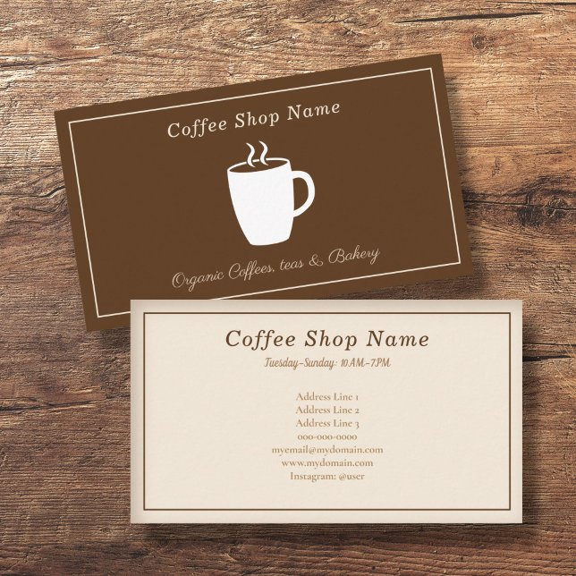 Tarjeta de presentación de la tienda de café y mús (Coffee Shop Business Card)