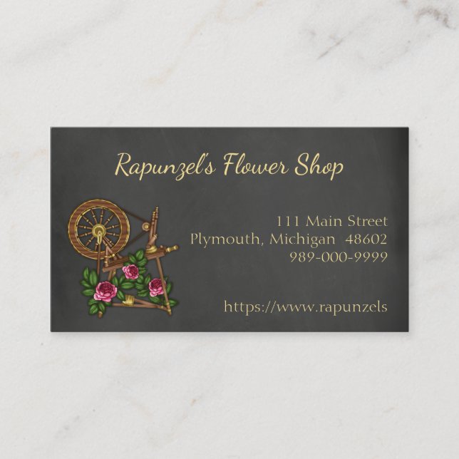 Tarjeta de presentación de la tienda de flores Cou (Anverso)