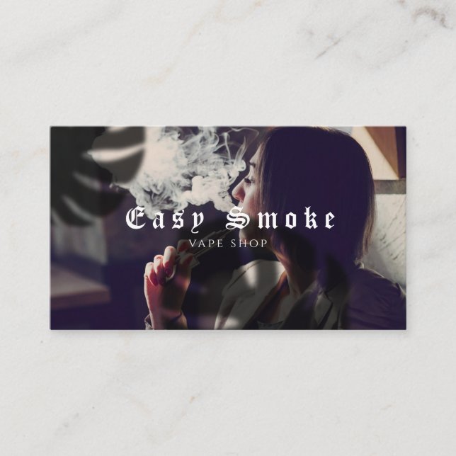 Tarjeta de presentación de la tienda de Vape para  (Anverso)