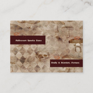 Tarjeta de presentación de la tienda Halloween en 