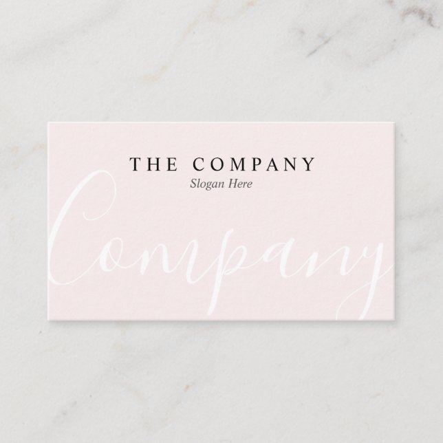 Tarjeta de presentación de la tipografía rosa Past (Anverso)