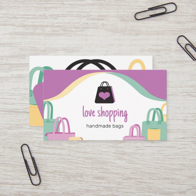 Tarjeta de presentación de las bolsas de compra de (Anverso/Reverso In Situ)
