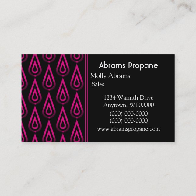 Tarjeta de presentación de las llamas parpadeantes (Anverso)