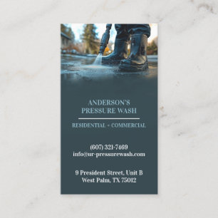 Tarjeta de presentación de lavado de presión de ag