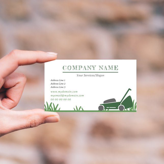 Tarjeta de presentación de Lawn Care & Gardener (Lawn Care & Gardener Business Card)