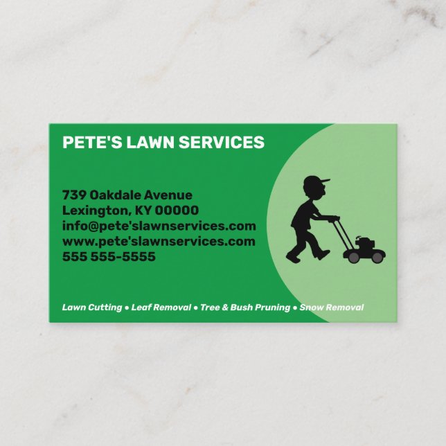 Tarjeta de presentación de Lawn Service Company (Anverso)
