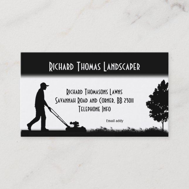 Tarjeta de presentación de Lawn Service Landscape (Anverso)
