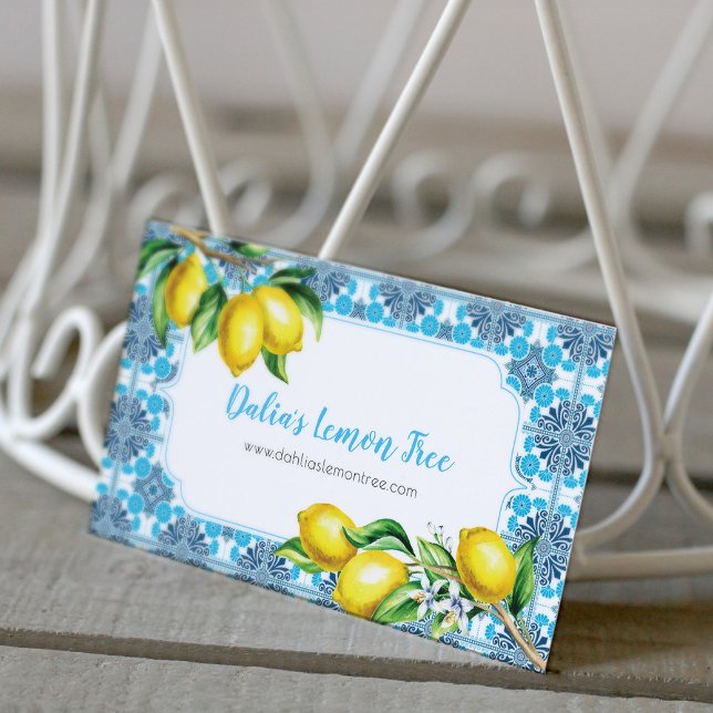 Tarjeta de presentación de Lemon Watercolor (Subido por el creador)