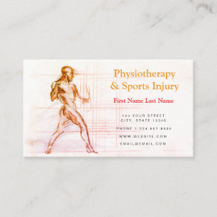 Tarjeta de presentación de lesiones físicas y depo