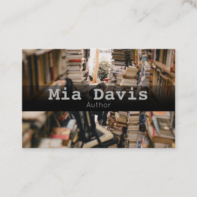 Tarjeta de presentación de libros de autor (Anverso)