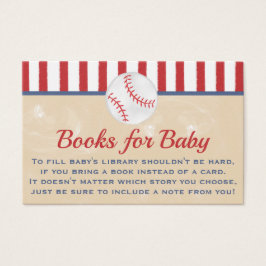 Tarjeta de presentación de Libros de Béisbol para 