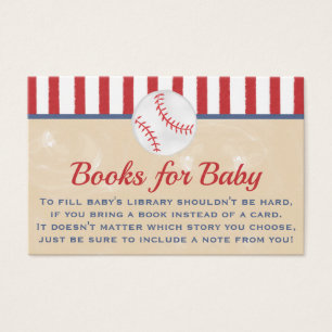Tarjeta de presentación de Libros de Béisbol para