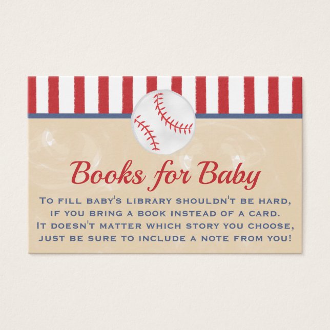 Tarjeta de presentación de Libros de Béisbol para  (Anverso)